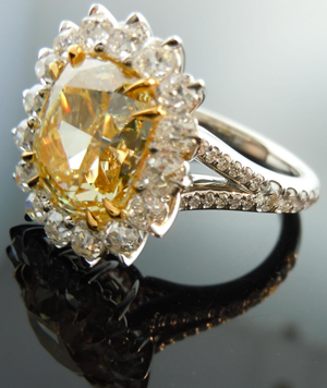 canary yellow diamond ring