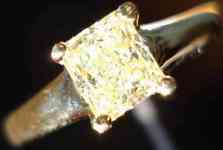 SOLD.....Loose Diamond: .59carat Fancy Light Yellow VS1 Radiant R1791
