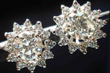 SOLD....Diamond Stud Earrings and jackets: 1.83ct TW Round Brilliant SAM SPECIALS R2318