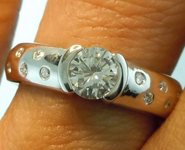 SOLD....50ct Light Gray Round Brilliant Diamond Ring R2316