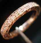 SOLD...Diamond Wedding Band: Pink Gold, Pink Diamond Eternity Ring SO2567