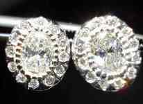 SOLD.....Diamond earrings: Oval Diamonds in Micro-setting 1.05ct tw R2563
