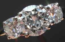 SOLD.......Three Stone Diamond Ring: Lovely Trade Up Special- Throwback R2612