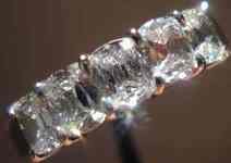 SOLD.....Diamond Wedding band: Platinum .95ct Cushion Diamond Band R2673