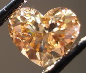 SOLD.....Loose Diamond: 1.15ct Coffee Colored Heart Shape Diamond Cool Brown color R3025