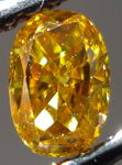 SOLD...Loose Diamond: .31ct Fancy Vivid Yellow Orange Oval Diamond Bright GIA R3018