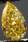 SOLD....Loose Diamond: .62 Fancy Intense Orangy Yellow Pear Diamond Rare Color R3335