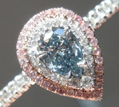 SOLD....24ct Fancy Gray-Blue Pear Diamond Ring R3478