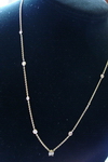 SOLD.....Diamond Necklace: Pink Gold Pink Diamonds Bezel .49ct brown center R2858