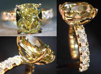 Custom Made  Diamond Studded Ring with Claw Shaped Prongs SO3451