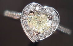 SOLD.....34ct M SI1 Heart Shape Diamond Ring R3626