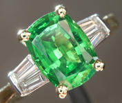 SOLD.....2.04ct Cushion Cut Tsavorite Ring R3603