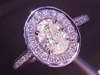 SOLD....0.42ct L VS1 Oval Diamond Ring R3644