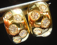 SOLD....Diamond Hoop Earrings: .30ctw "Swiss Cheese" Huggies 18K Yellow Gold R3716