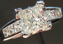 SOLD....Diamond Ring: 1.01 H/SI1 Princess Cut Platinum Cool setting GIA SPECIAL PRICE R3820 