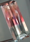 SOLD....Loose Bi Colored Tourmaline: Precision Cut 9.38ct Bi Colored Tourmaline Emerald Cut Watermelon Color R3894