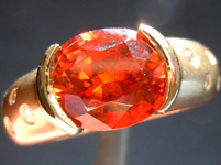 SOLD...2.84ct Oval Spessartite Garnet Ring R3908
