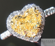 SOLD...1.51ct Light Yellow SI1 Heart Shape Diamond Ring R4064