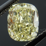 SOLD....Loose Diamond- NOW SET INTO UBER RING: 1.17ct Cushion Cut Fancy Light Yellow SI1 GIA Great Color and Cut R4054 