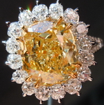 SOLD... 5.03ct Fancy Yellow VS1 Cushion Cut Diamond Ring GIA R4105 