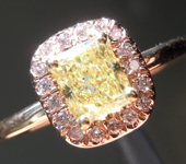 0.72ct Yellow SI2 Radiant Cut Diamond Ring R4143