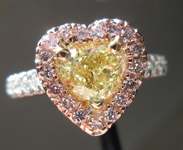 SOLD....0.71ct Intense Yellow SI1 Heart Shape Diamond Ring R4151