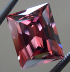SOLD.....Loose Zircon: Precision Cut 3.60ct Brown-Pink Zircon Radiant Cut Sweet Stone R4197