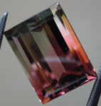 SOLD....Loose Tourmaline: Precision Cut 8.64ct Watermelon Tourmaline Baguette Beautiful Stone R4198
