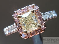SOLD....0.64ct Yellow VS2 Radiant Cut Diamond Ring R4233