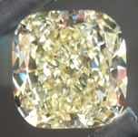 SOLD.... Loose Diamond NOW SET IN 3 STONE RING: 1.57ct Cushion Cut Fancy Light Yellow SI1 GIA Beautiful Cut R4372