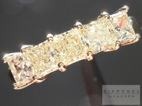 SOLD...Yellow Diamond Ring: 1.36ctw Princess Cut Fancy Yellow Diamond Ring Shared Prong R4376