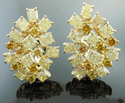 SOLD....Yellow, Orange and Brown Diamond Earrings: 8.83ctw Fancy Brown Orange Yellow Assorted Cluster Earrings R3824