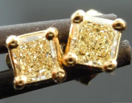 SOLD...0.32ctw W-X VS Princess Cut Diamond Earrings R1291
