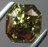 Green Chameleon Diamond: 2.00 Radiant Fancy Dark Gray Yellowish Green GIA R4549