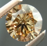 SOLD....Orange Brown Diamond: .46ct Fancy Orange Brown VS2 Round Brilliant Lively Stone R4617