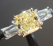 SOLD....1.26ct Fancy Light Yellow VS2 Radiant Cut Diamond Ring R4604