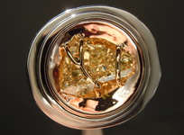 SOLD...MEN'S RING Horse Head Diamond: Incredibly Rare 1.63 Yellow Horse Head R4585
