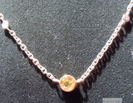 SOLD.....Sapphire and Diamond Necklace: .59ct Yellow Round Brilliant Sapphire Diamonds by the Yard R4554