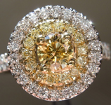 0.38ct Brownish Yellow SI2 Round Brilliant Diamond Ring R4826