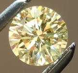 SOLD....Loose Yellow Diamond: .38ct Fancy Light Yellow I1 Round Brilliant GIA Rare Beauty R4888
