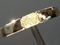 SOLD...Yellow Diamond Ring: .45ct Fancy Yellow I1 Radiant Cut GIA Gent's Ring R4892
