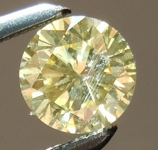 SOLD...Yellow Diamond: .49ct Fancy Brownish Yellow I1 Round Brilliant Beautiful Color R4893