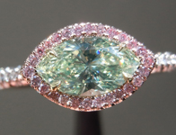 SOLD...0.67ct Yellow-Green VS1 Marquise Diamond Ring GIA R4901