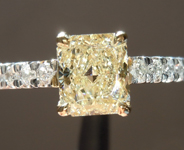 SOLD.....Yellow Diamond Ring: .83ct M VVS2 Radiant Cut GIA Underwire Ring R4959