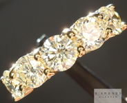 SOLD...Diamond Ring: 2.73cts O-P VS Round Brilliant Five Stone Wedding Band R4983