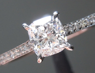 SOLD...Colorless Diamond Ring: .51ct D VVS1 Cushion Brilliant GIA Near Perfection R5041
