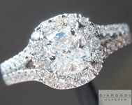 SOLD....0.62ct D SI1 Cushion Cut Diamond Ring R5091