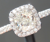 SOLD...Colorless Diamond Ring: .85ct I VVS1 Cushion Cut GIA Uber Halo R5094