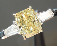 0.77ct Fancy Yellow VVS1 Radiant Cut Diamond Ring R4526