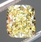 SOLD.... Loose Yellow Diamond: .76ct Fancy Intense Yellow VS2 Cushion Cut GIA Lovely Shape R5206